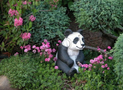 Garden Decoration Panda Terrace Stone Figures Figure Decorative Statue